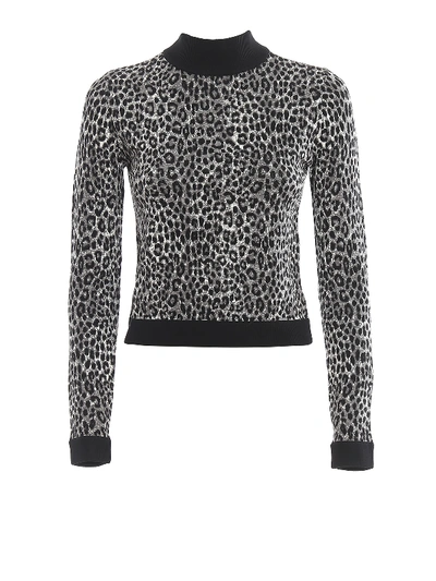 Michael Kors Animal Printed Stretch Sweater