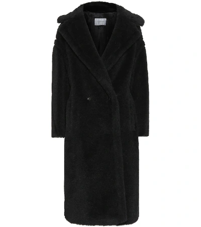 Max Mara Teddy Bear Icon Alpaca-blend Coat In Black