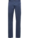 Prada Low-rise Tapered Jeans In Blue