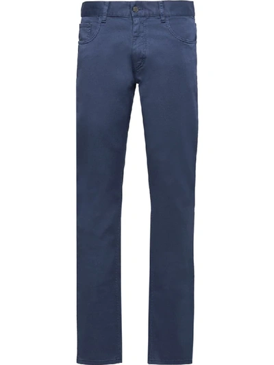 Prada Low-rise Tapered Jeans In Blue