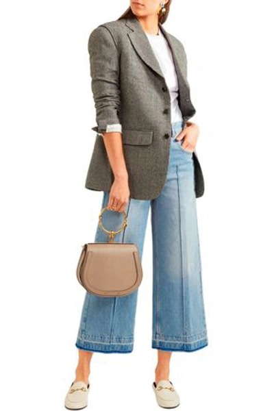 Isabel Marant Étoile Cabrio Cropped High-rise Wide-leg Jeans In Light Denim