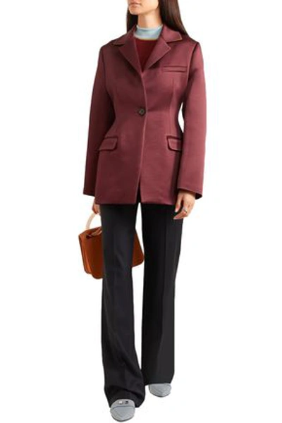 Roksanda Satin Blazer In Plum