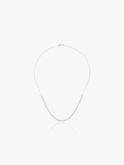 Dana Rebecca Designs 14kt White Gold And Diamond Half Chain Necklace In Metallic