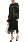 VALENTINO GARAVANI FRINGED LEATHER BELT,3074457345620745213