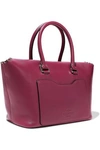 VALENTINO GARAVANI VALENTINO GARAVANI WOMAN DEMILUNE CHAIN-TRIMMED LEATHER TOTE MAGENTA,3074457345620726819