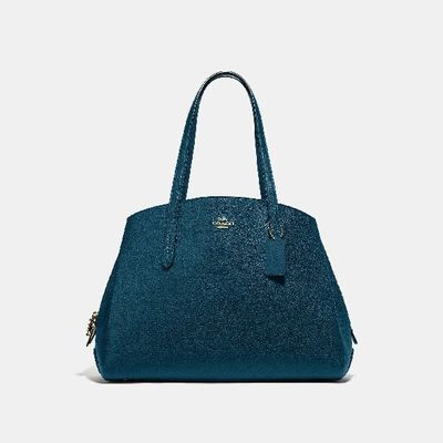Coach Charlie Carryall 40 In Peacock/gold