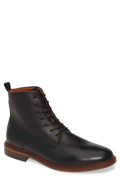 Shoe The Bear Ned Plain Toe Boot In Black Leather