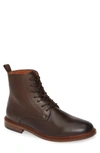 Shoe The Bear Ned Plain Toe Boot In Brown Leather