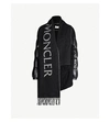 MONCLER PADDED-SLEEVE SHAWL-LAPEL SHELL-DOWN AND WOOL JACKET