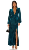 PATBO Velvet Long Sleeve Gown,PBTO-WD16