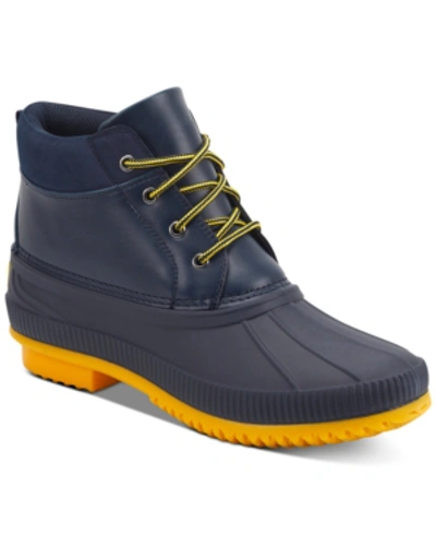 Tommy Hilfiger Men's Celcius Duck Boots Men's Shoes In Navy Yellow