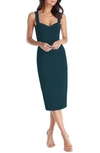 Dress The Population Nicole Sweetheart Neck Cocktail Dress In Green