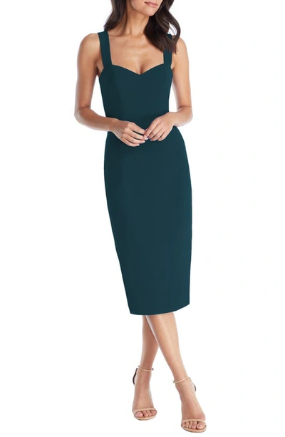 Dress The Population Nicole Sweetheart Neck Cocktail Dress In Pine