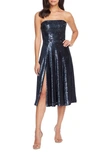 DRESS THE POPULATION RUBY STRAPLESS SEQUIN PARTY DRESS,DDR197-1250