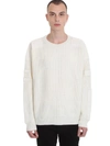 AMIRI MILITARY PATCH KNITWEAR IN WHITE WOOL,11098300