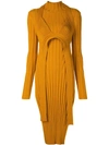 Proenza Schouler Viscose Blend Rib Knit Midi Dress In Saffron
