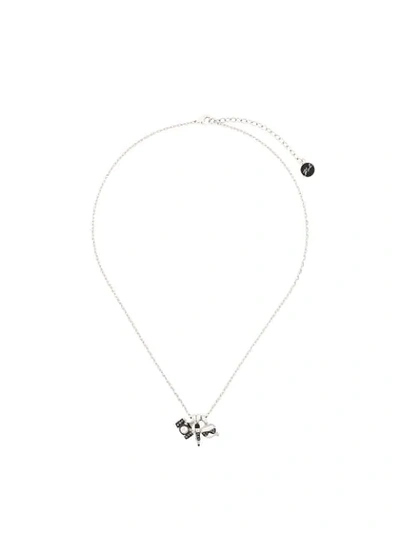 Karl Lagerfeld Charms Necklace In Silver