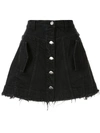 Aje Marina Denim Skirt In Black