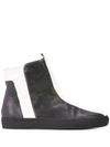 ALBERTO FERMANI STRIPED ANKLE BOOTS