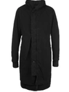 BORIS BIDJAN SABERI LAYERED-EFFECT HOODED COAT