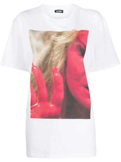 Raf Simons Graphic Cotton T-shirt In White