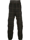 UNDERCOVER CHECK PATTERN TRACK trousers