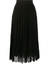 DOLCE & GABBANA FLARED LACE-HEM SKIRT