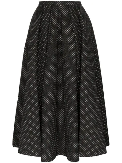 Rosie Assoulin 伞形金葱波点半身裙 In Black