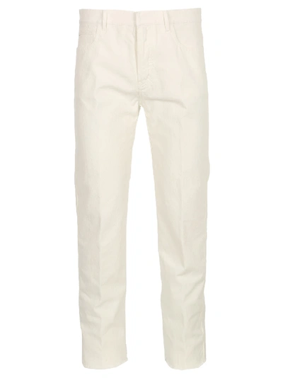 Haider Ackermann Raw Hem Jeans In White