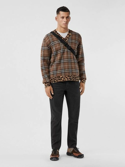 Burberry Straight Fit Washed Jeans In Black