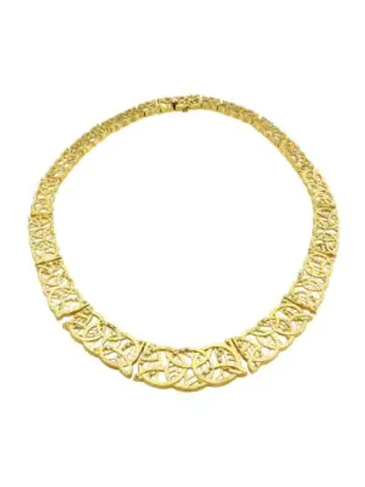 Katy Briscoe Vanderbilt 18k Yellow Gold Cutout Collar Necklace