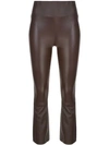 Sprwmn Cropped Leggings In Brown