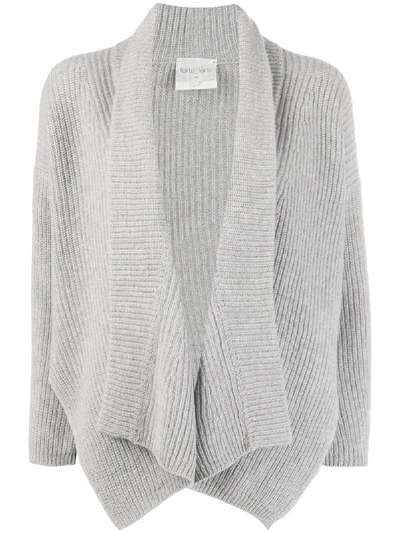 Forte Forte Oversized Blended Kashmir Cardigan In Grey