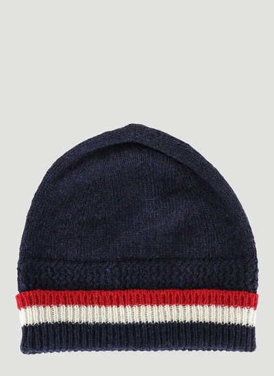 Thom Browne Shetland Wool Hat In Blue