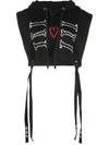 Haculla My Heart Cropped Hoodie In Black