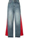 Haculla Hybrid Patchwork Wide Leg Jeans In Blue
