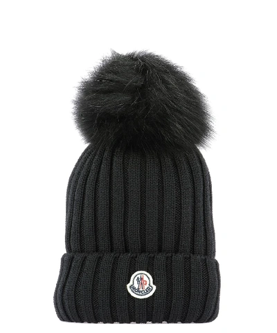 Moncler Bobble Hat In Black