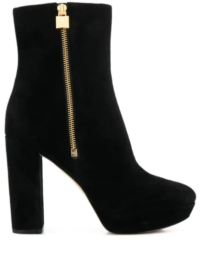 Michael Michael Kors High-heeled Ankle Boots In Black