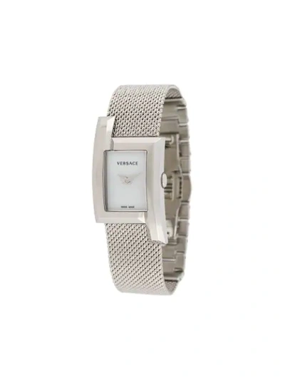 Versace Greca Icon Diamond Bracelet Watch, 39mm X 21mm In Metallic