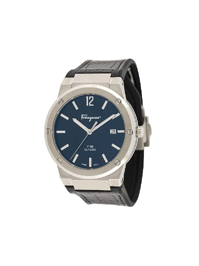 Ferragamo F-80 Classic Watch In Black