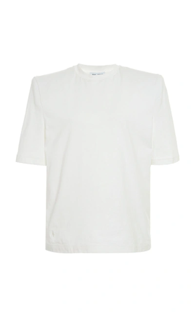 Attico Crewneck Cotton T-shirt In White