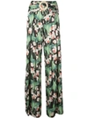 PATBO FLORAL BELTED WIDE LEG TROUSERS