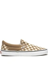 Vans Opening Ceremony Checkerboard Classic Slip-on Sneaker In Tiger's Eye/white