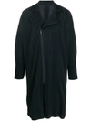 Issey Miyake Plissierter Mantel Mit Reissverschluss In Blue