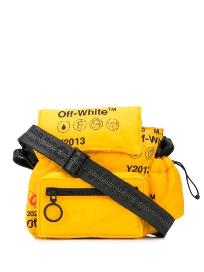 Off-white Logo Messenger Bag In Yellow