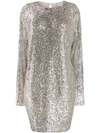 IN THE MOOD FOR LOVE SEQUINNED SHIFT DRESS