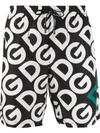 DOLCE & GABBANA LOGO PRINT SWIMMING SHORTS