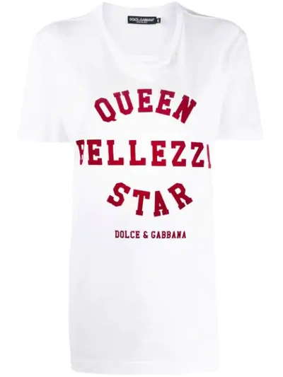 Dolce & Gabbana Dolce And Gabbana White Queen Bellezza T-shirt