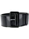 P.a.r.o.s.h Moonbelt Black Patent Leather Belt In Black