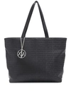 ARMANI EXCHANGE EMBOSSED LOGO TOTE BAG